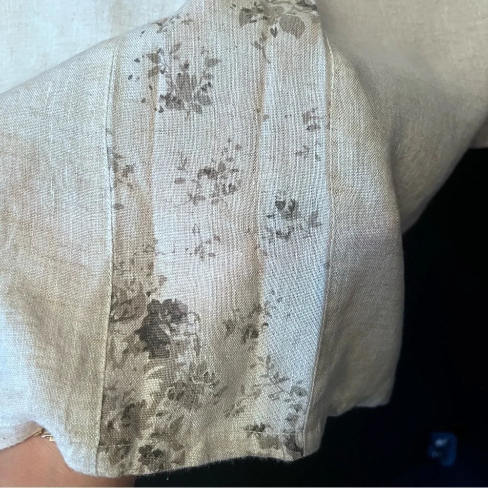 Paper Lacer women blouse Size: S color: Beige 100% Linen - Picture 11 of 11